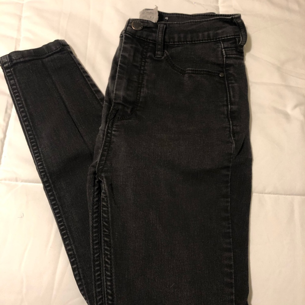 High Waisted Black Free People Jeans